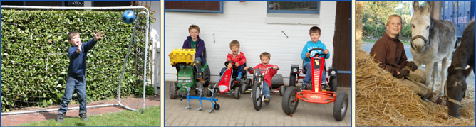 Bilderleiste Hofaktivitaeten für Kinder oben
